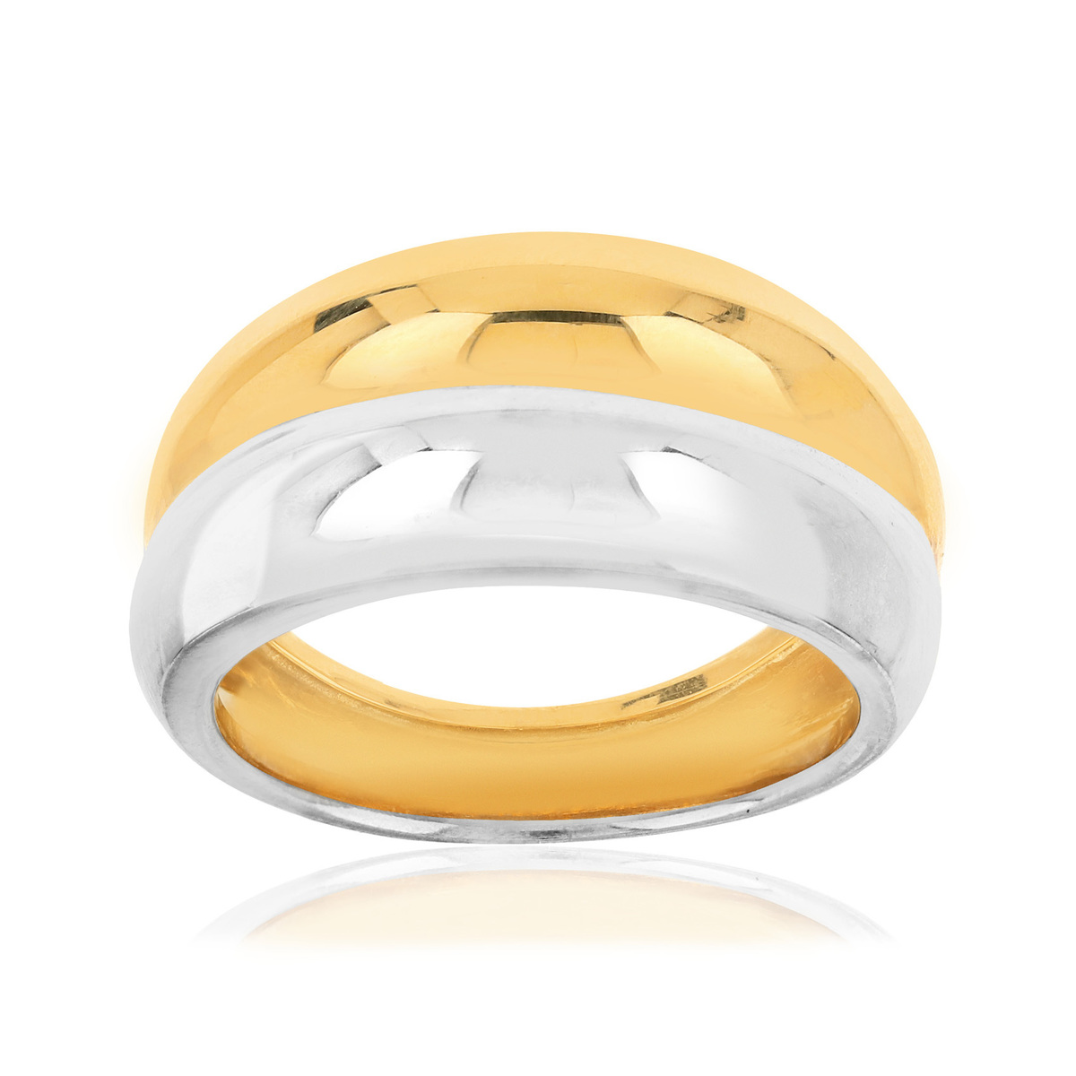 Bague 2 ors 375 double anneau