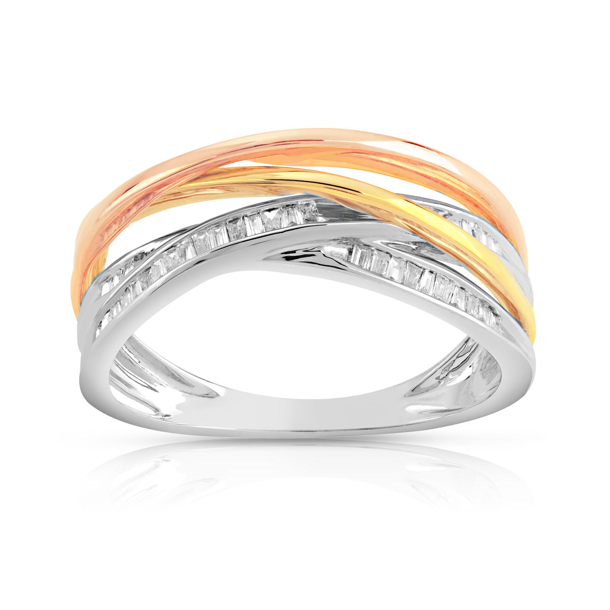 Bague 3 ors 750 diamant