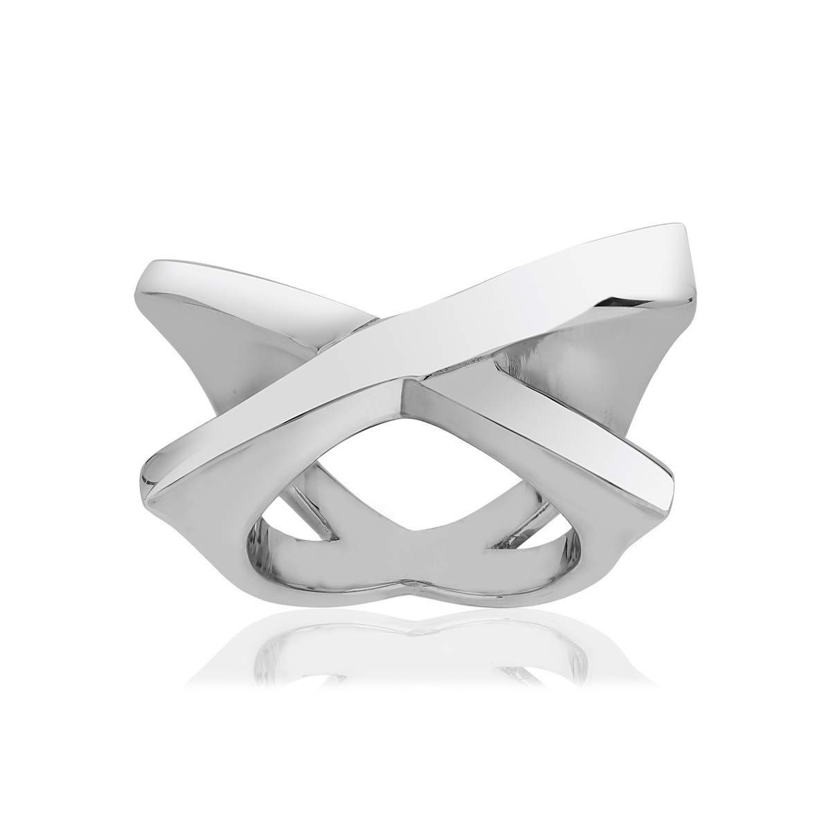 Bague acier croisée