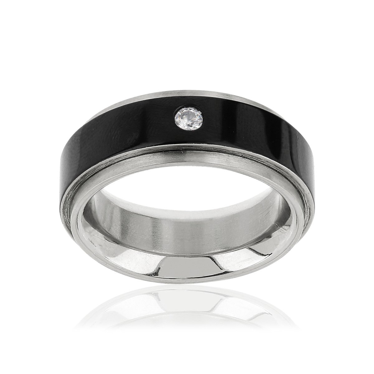 Bague acier zirconia