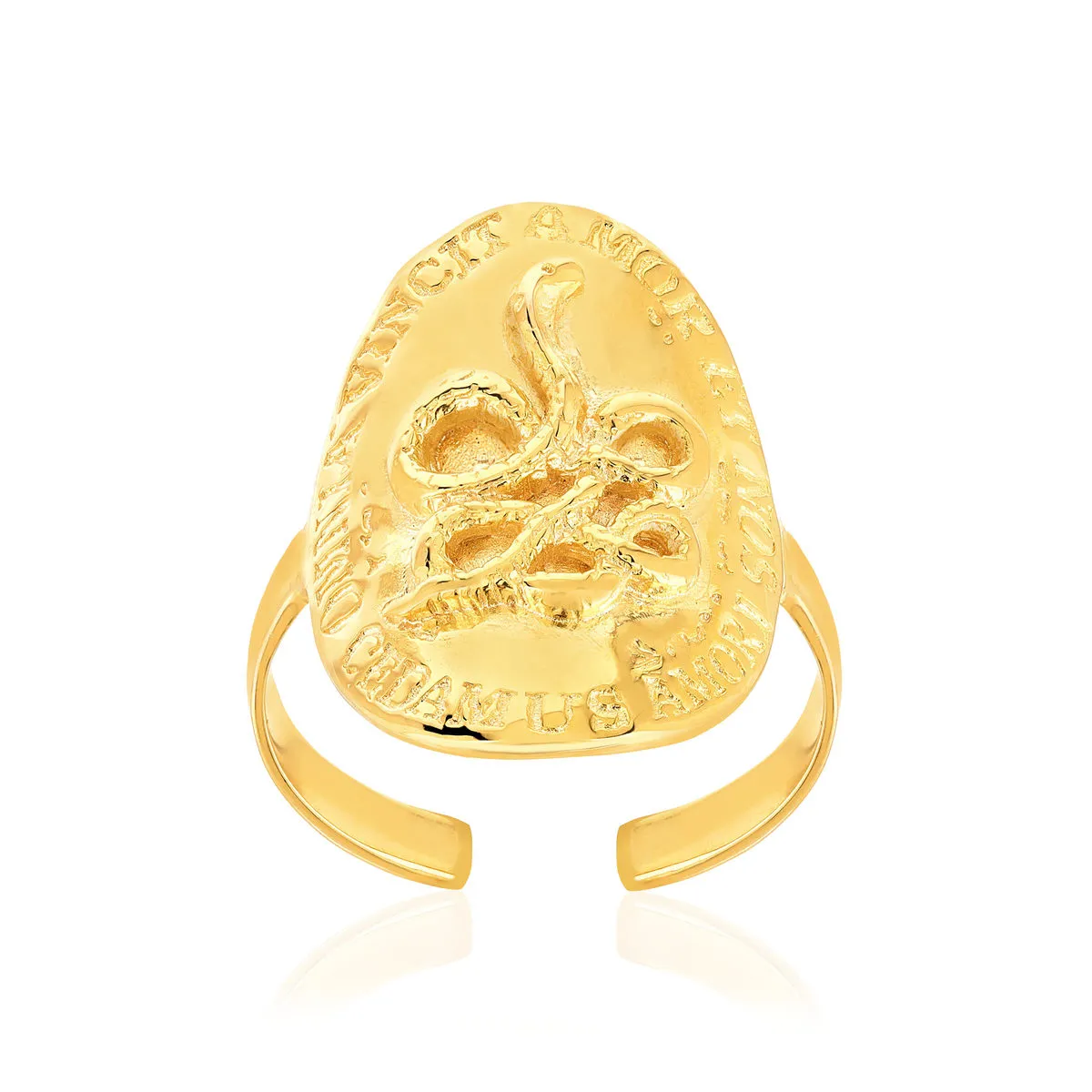 Bague ajustable dorée