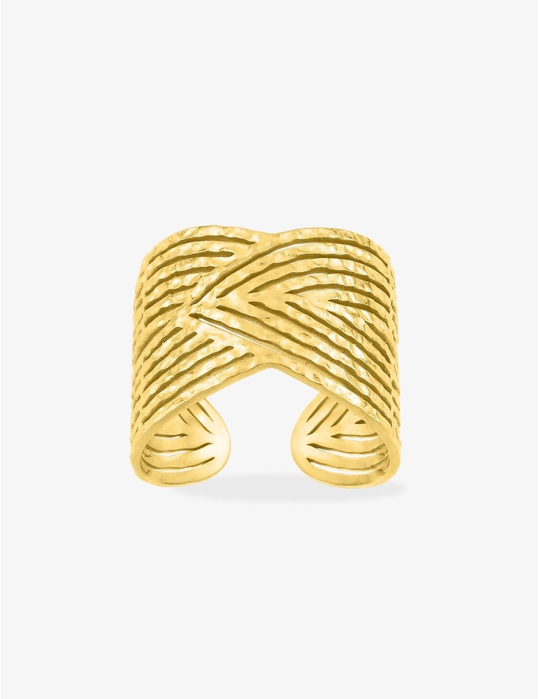 Bague ajustable en acier doré SO OR