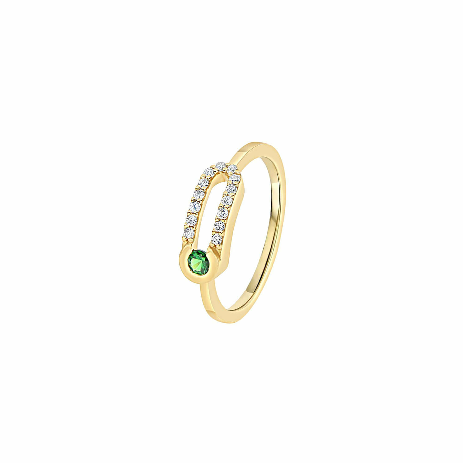 Portofino Bague Antonello Portofino "Petit et Rond" en or jaune, Tsavorite et diamants