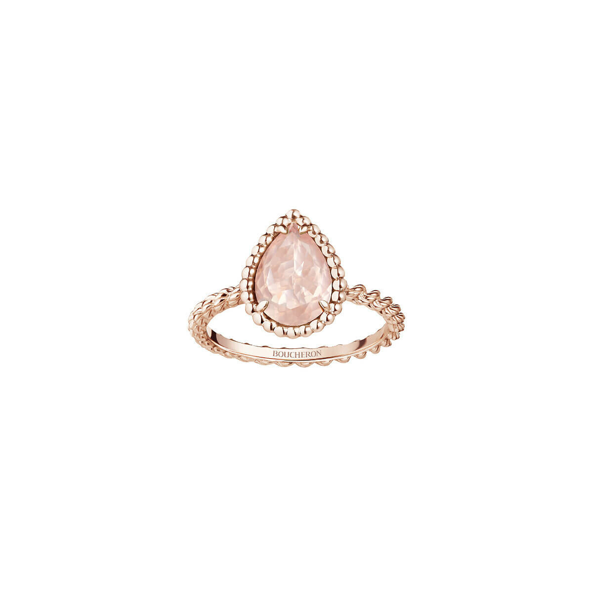 Achat Bague Boucheron Serpent Bohème Motif S en or rose et Quartz rose