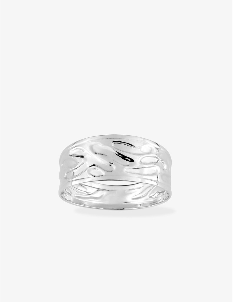 Bague effet martelé argent 925‰ rhodié SO OR