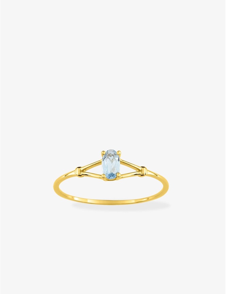 Bague fine aigue-marine SO OR