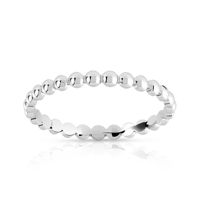 Bague or 375 blanc
