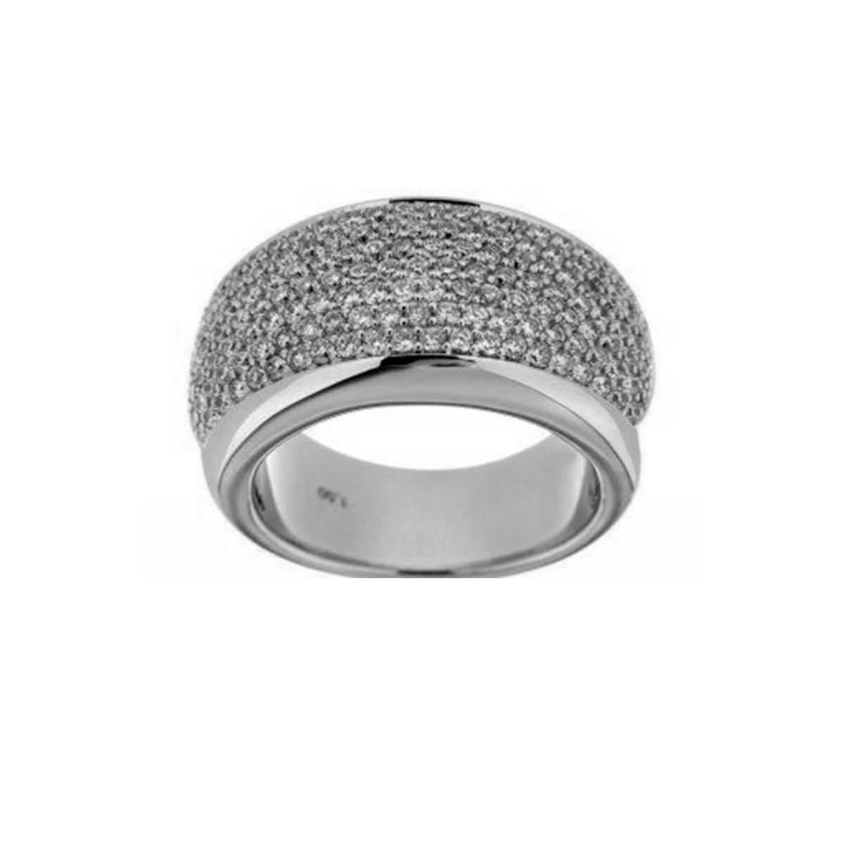 Bague or 750 blanc diamants