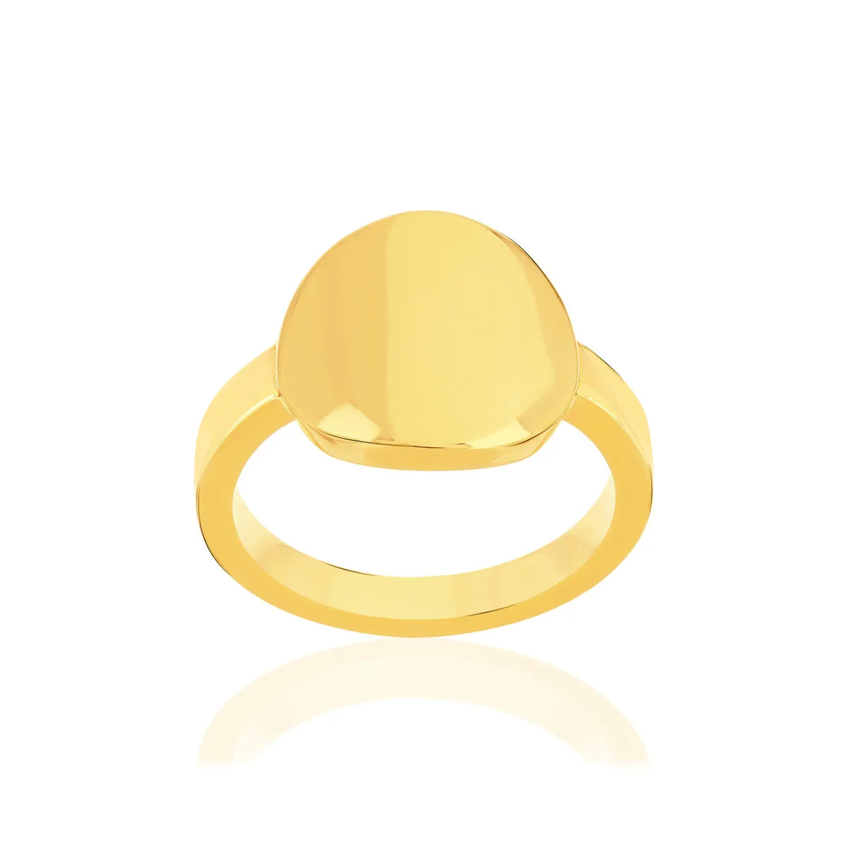 Bague plaqué or jaune médaille