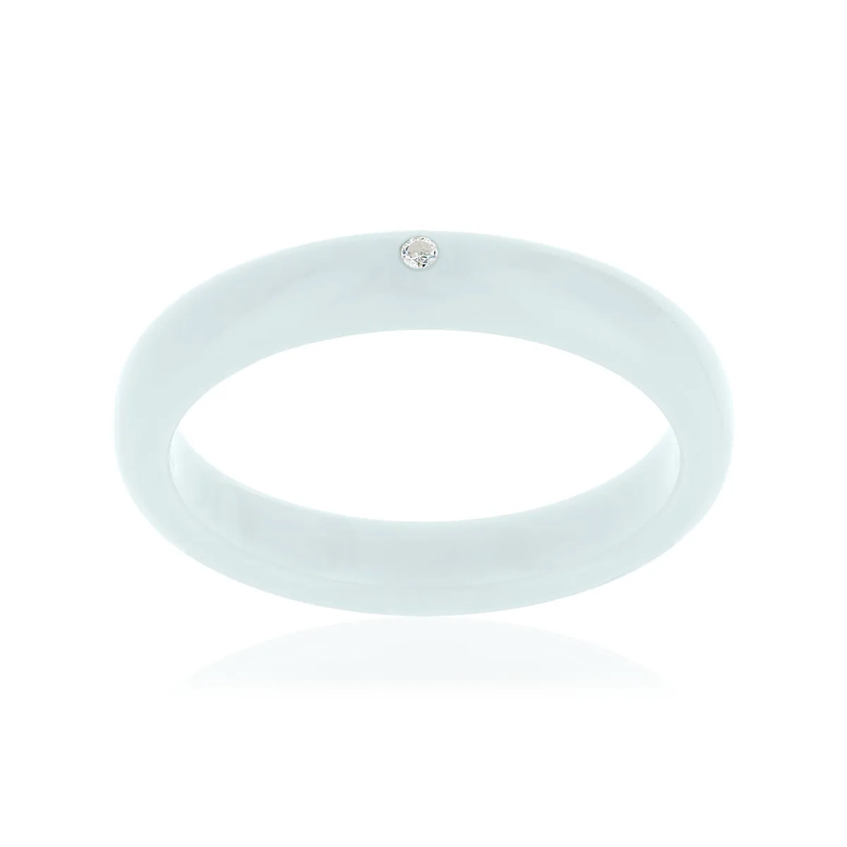 Bague résine bleue ciel zirconia