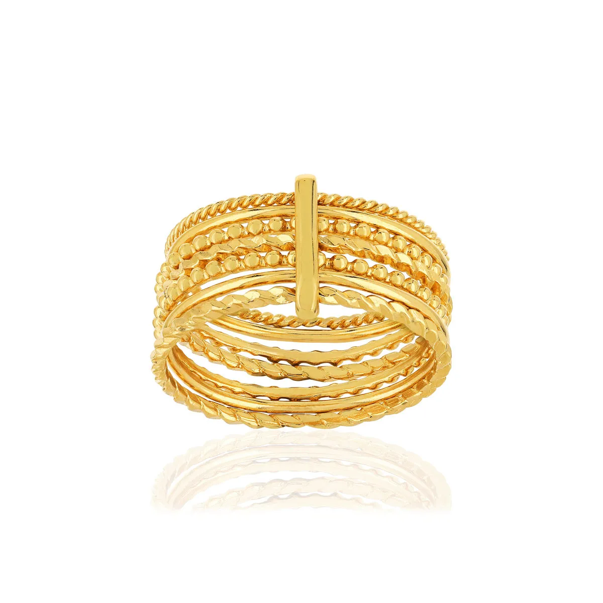 Bague semainier plaqué or