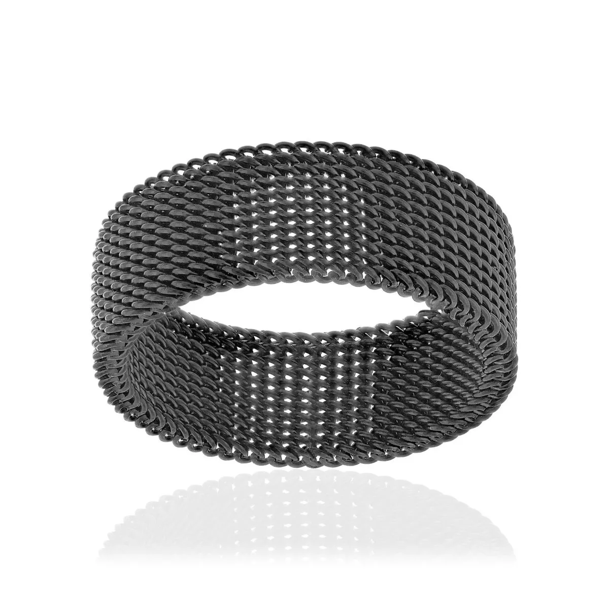 Bague souple acier noir