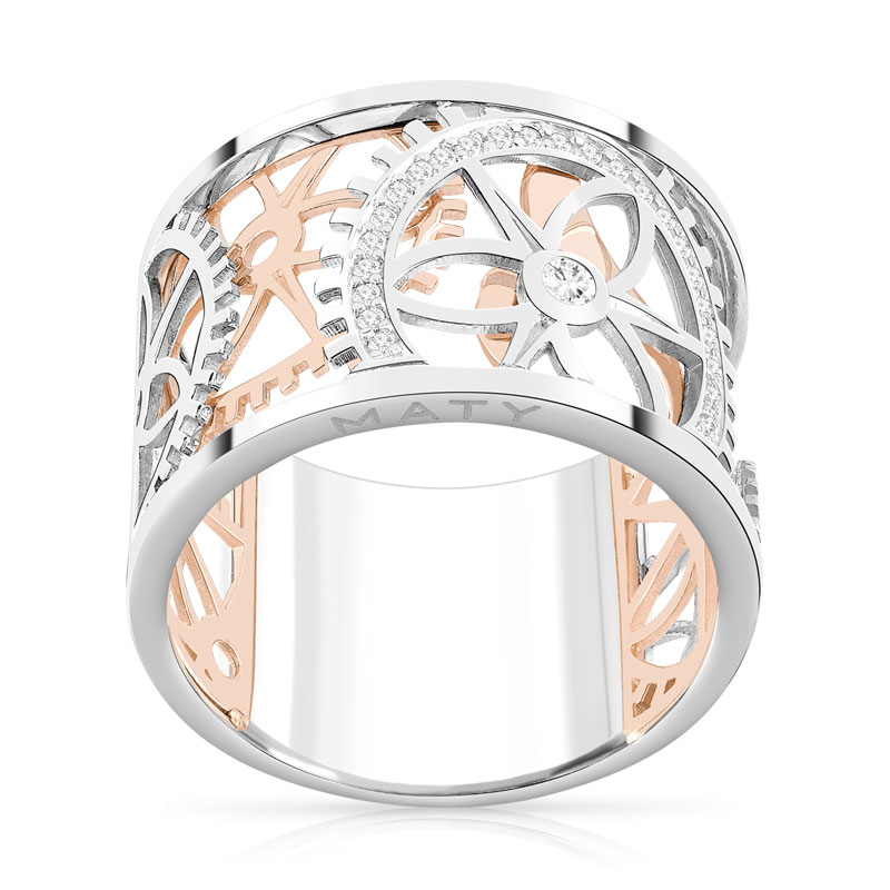 Bague Vesontio 2 ors 750 diamants 0,12 carat