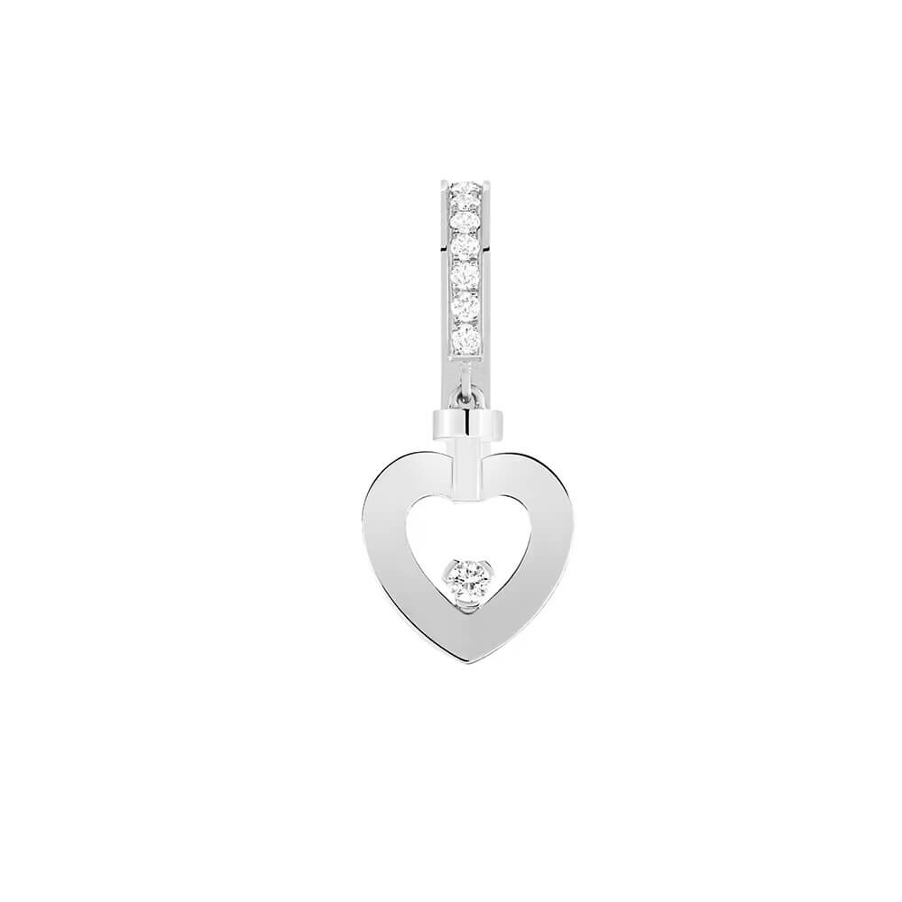 Pretty Woman Mono boucle d'oreille FRED Pretty Woman en or blanc, semi pavée de diamants