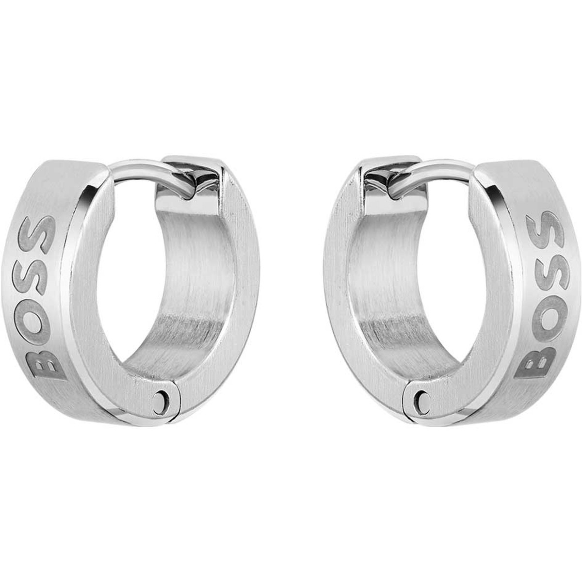Boucles d'oreille BOSS acier