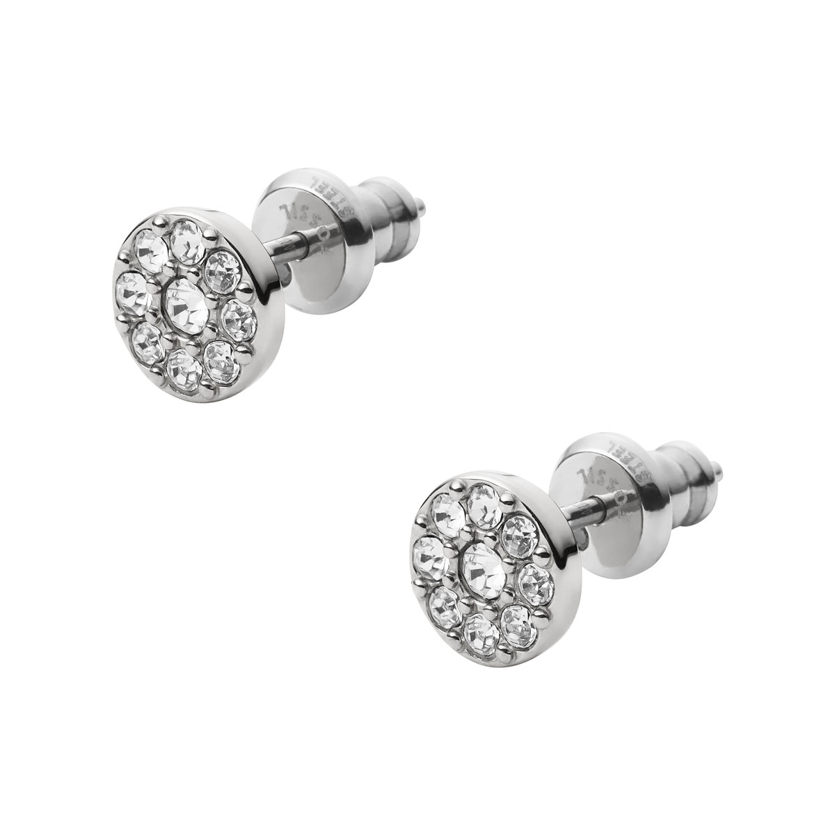 Boucles d'oreilles FOSSIL acier inoxydable cristaux