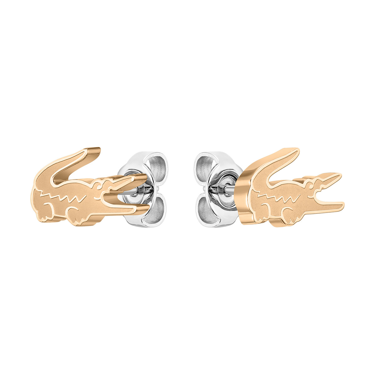 Boucles d'oreilles LACOSTE acier doré