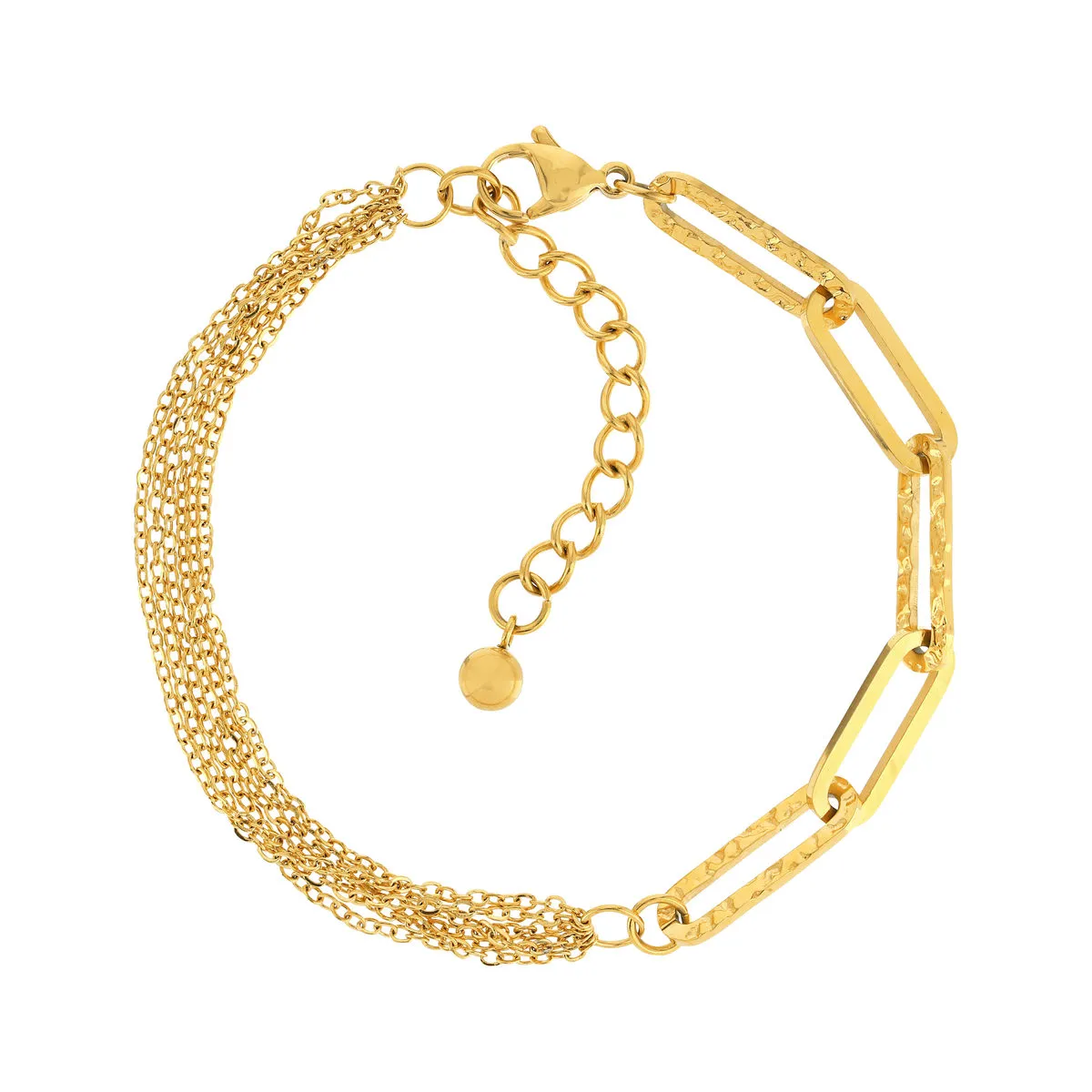 Bracelet acier jaune 22 cm