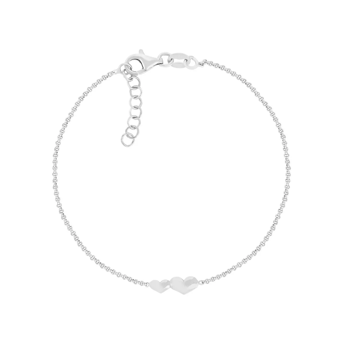 Bracelet argent 925 coeurs