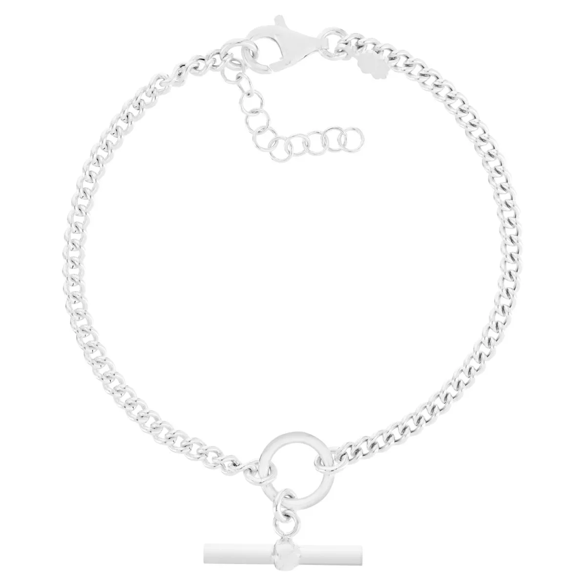 Bracelet argent 925 motif T/bar 20 cm