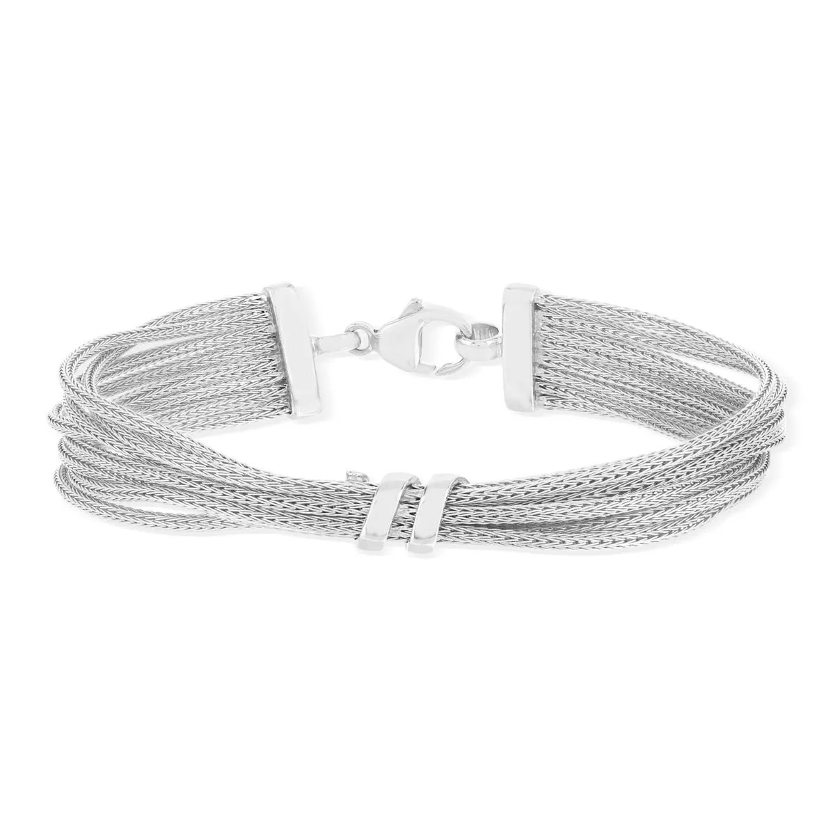 Bracelet argent 925 multibrins 19 cm