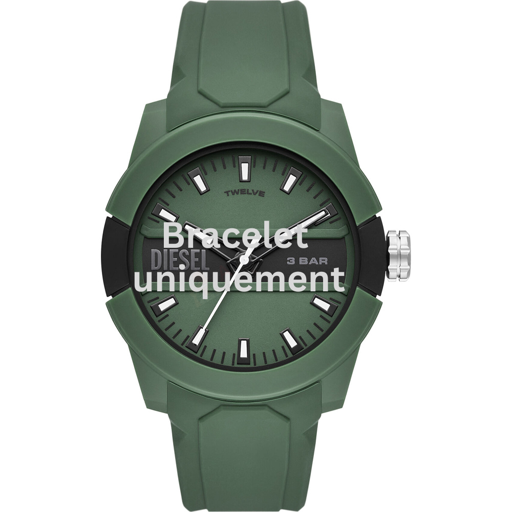 Bracelet caoutchouc vert Diesel - DOUBLE UP / DZ1983