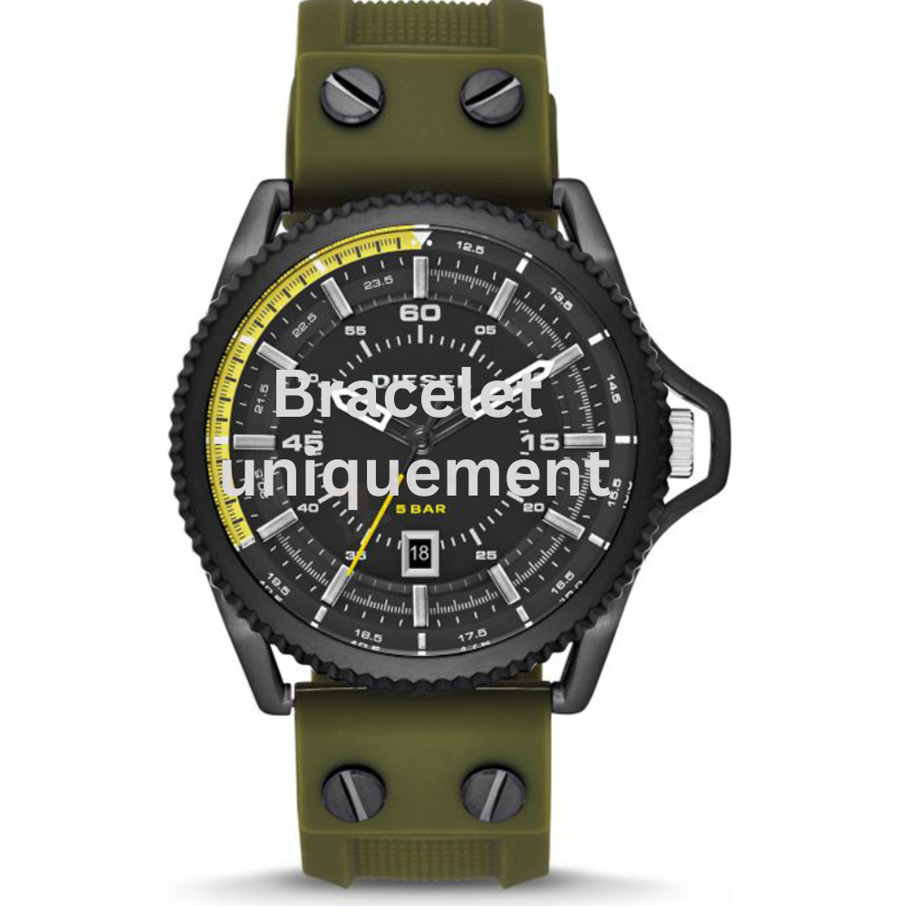 Bracelet caoutchouc vert Diesel - ROLLCAGE / DZ1758