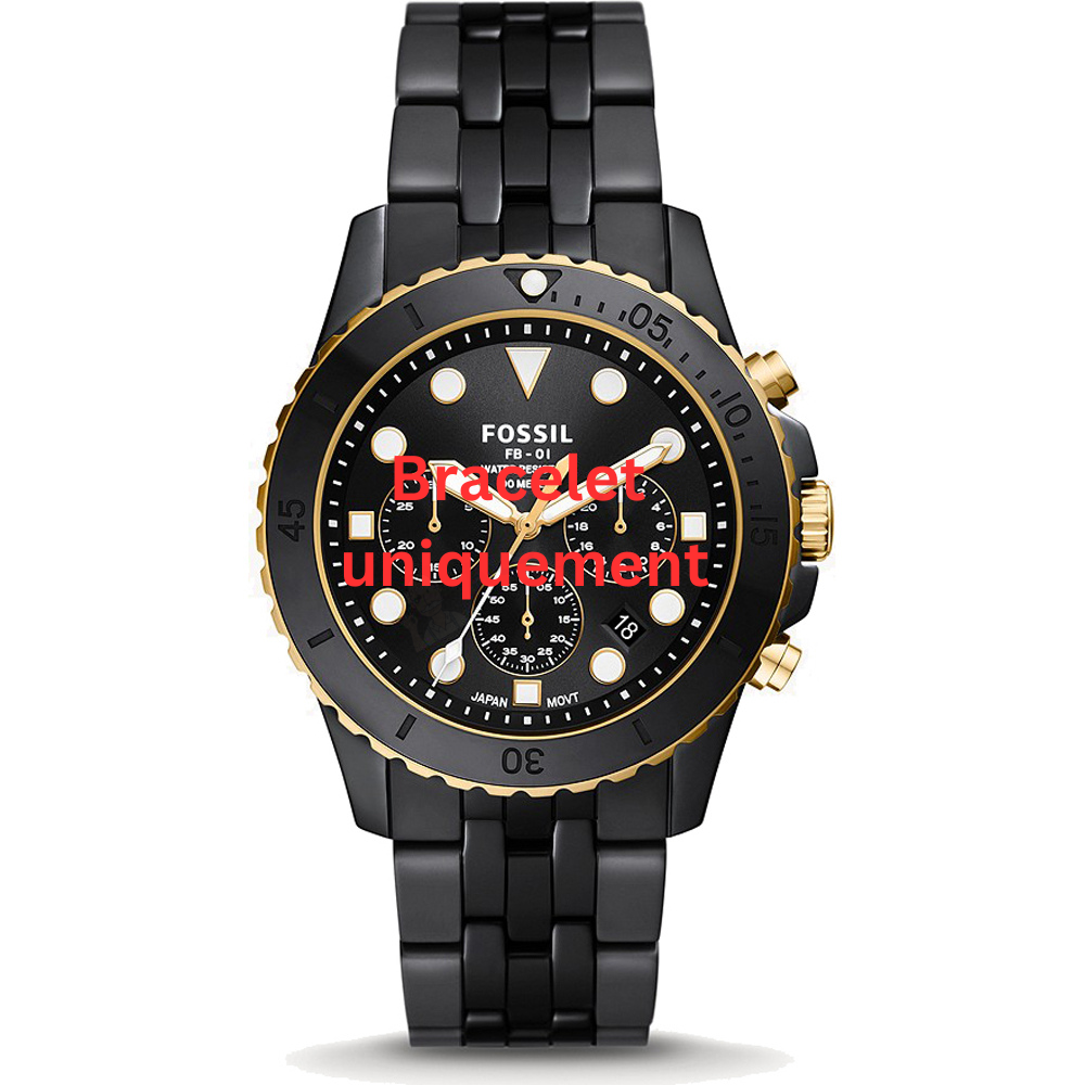 Bracelet céramique noir Fossil - FB-01 / CE5024 - CE5030