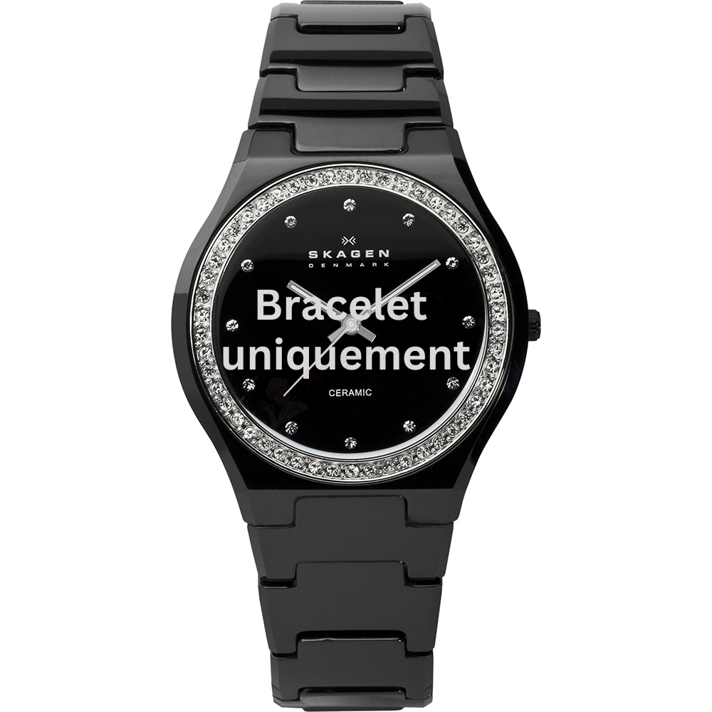 Bracelet céramique noir Skagen - 813 LARGE / 813LXBC
