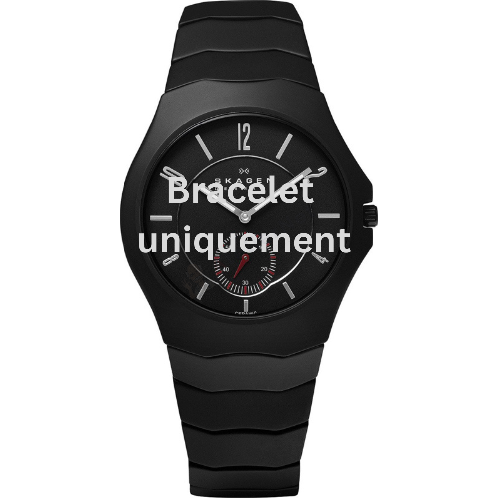 Bracelet céramique noir Skagen - 815 LARGE / 815LBXC - 815LBXNC