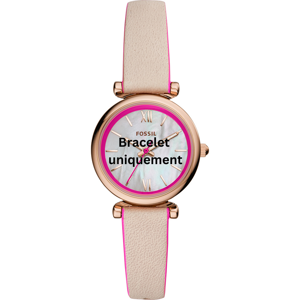 Bracelet cuir beige Fossil - CARLIE MINI / ES4833