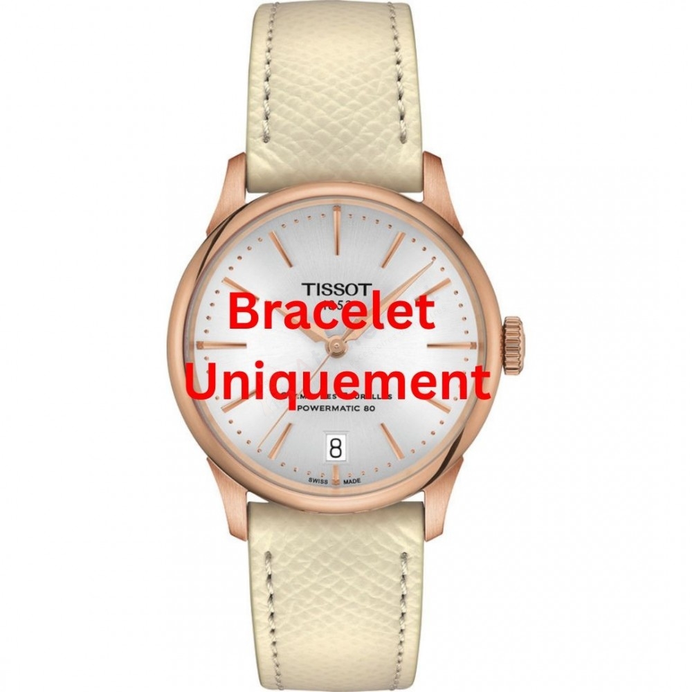 Bracelet cuir blanc Tissot - CHEMIN DES TOURELLES / T610048687