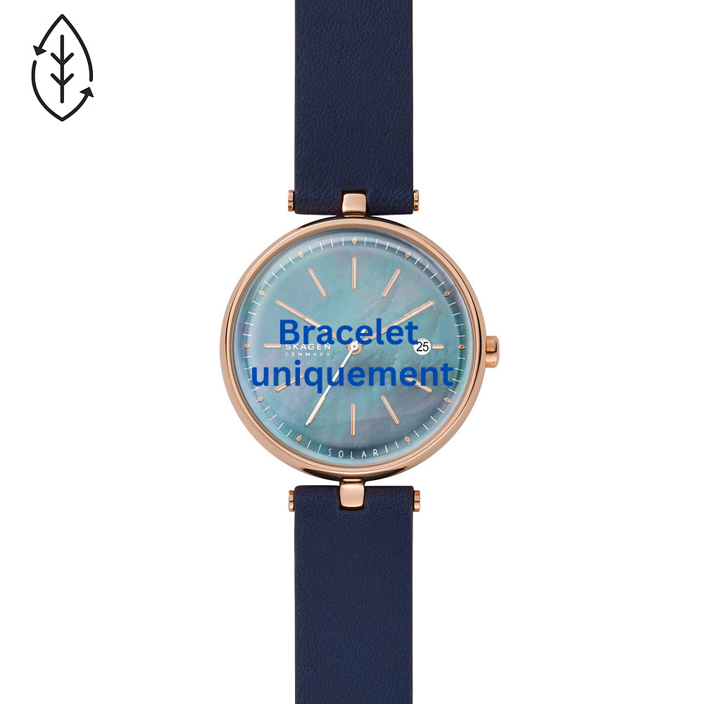 Bracelet cuir bleu Skagen - KAROLINA / SKW2981