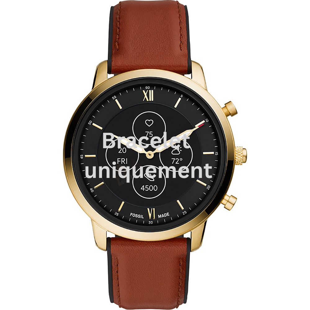 Bracelet cuir brun Fossil -  NEUTRA / FTW7025