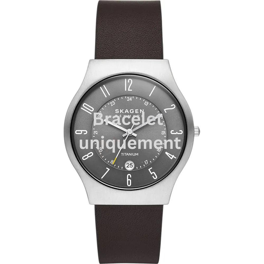 Bracelet cuir brun sombre Skagen - SUNDBY / SKW6909