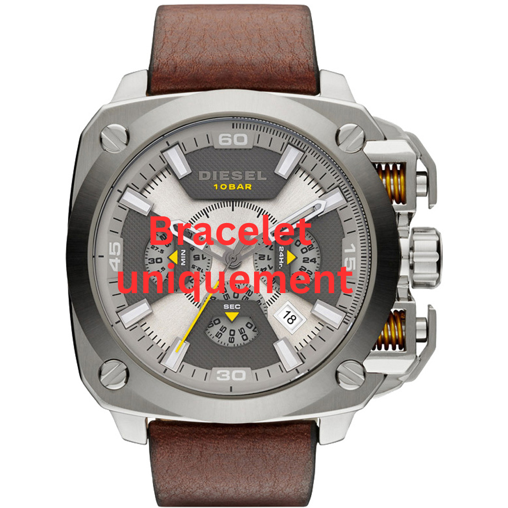 Bracelet cuir marron Diesel - BAMF / DZ7343