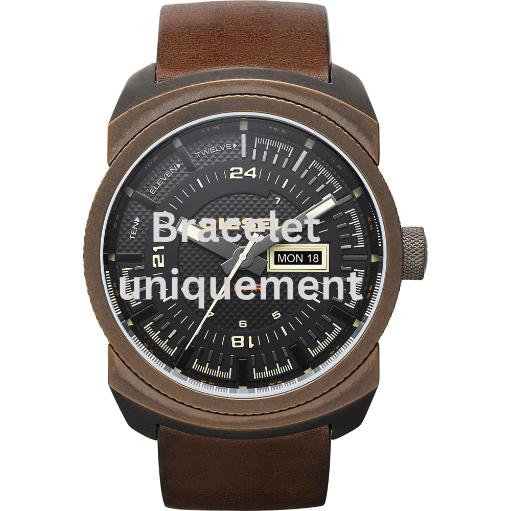 Bracelet cuir marron Diesel - F-STOP / DZ4239