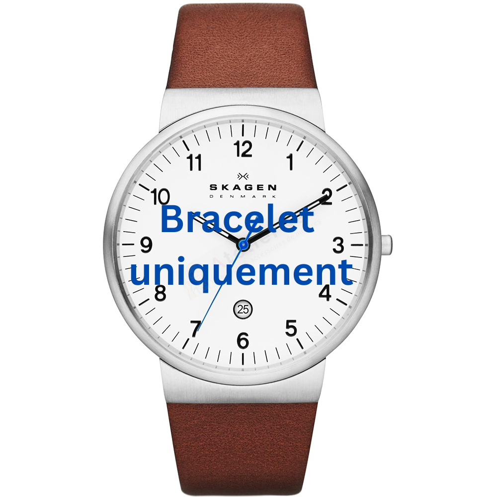 Bracelet cuir marron Skagen - ANCHER / SKW6082 - SKW6099 - SKW6191 - SKW6202 - SKW6292