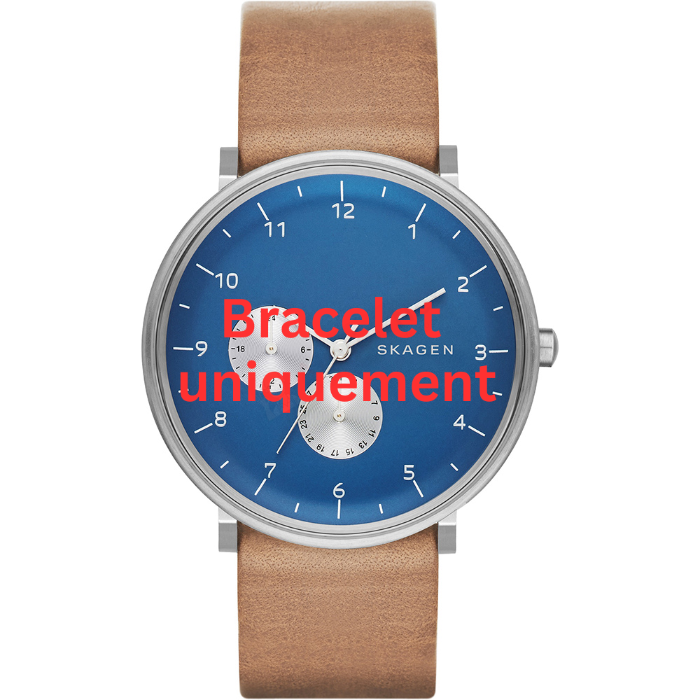 Bracelet cuir marron Skagen - HALD LARGE / SKW6167