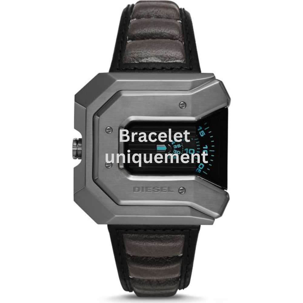 Bracelet cuir noir Diesel - CARVER / DZ7385