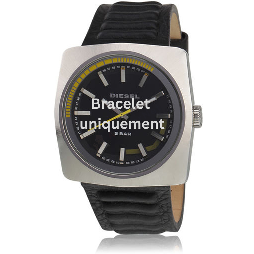 Bracelet cuir noir Diesel - DZ1301