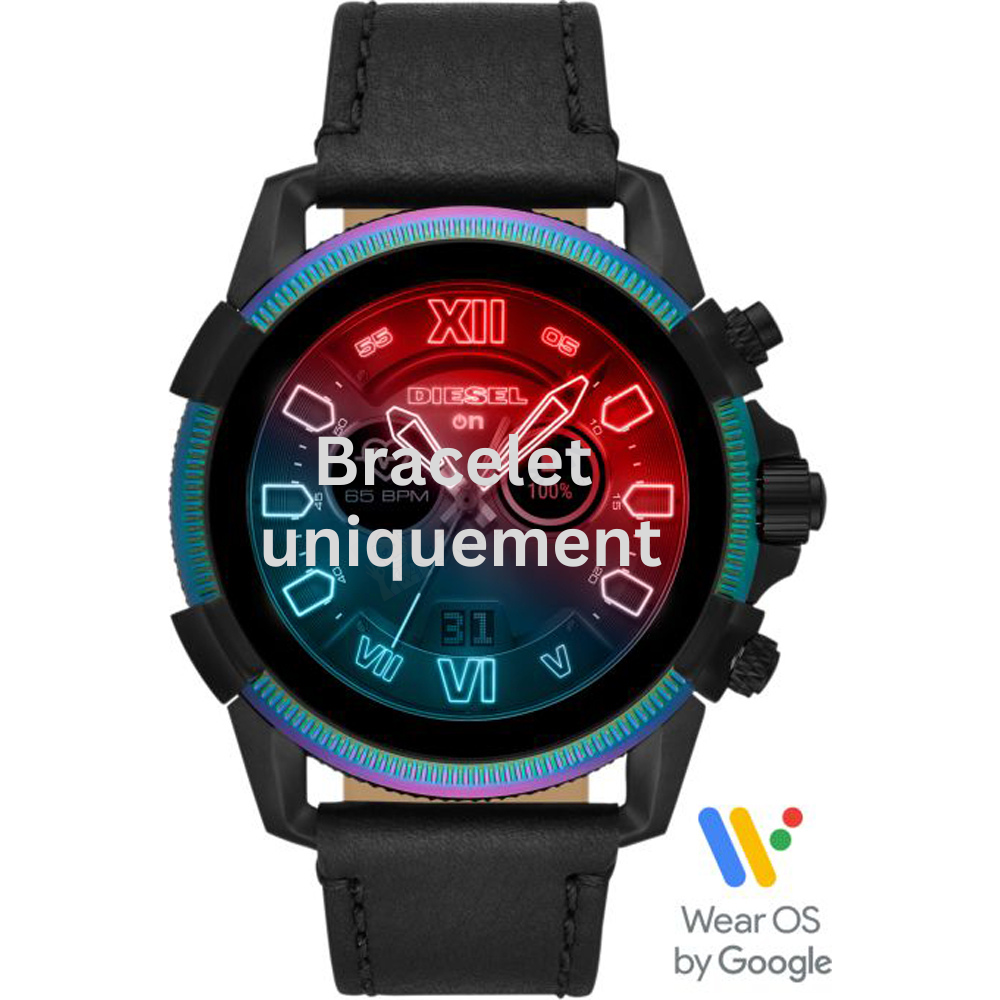 Bracelet cuir noir Diesel - FULL GUARD 2.5 / DZT2013