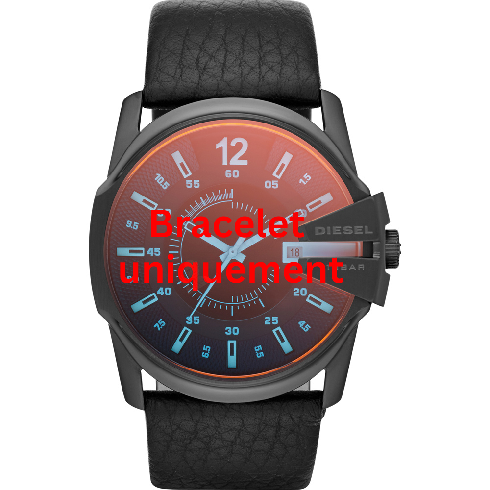 Bracelet cuir noir Diesel - MASTER CHIEF / DZ1657 - DZ1475 - DZ1644B - DZ1642