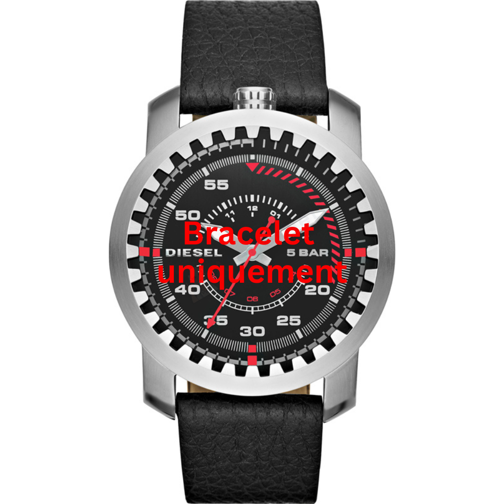 Bracelet cuir noir Diesel - RIG / DZ1750