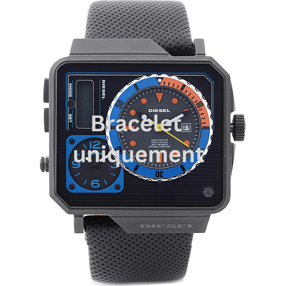 Bracelet cuir noir Diesel - SBA / DZ7243