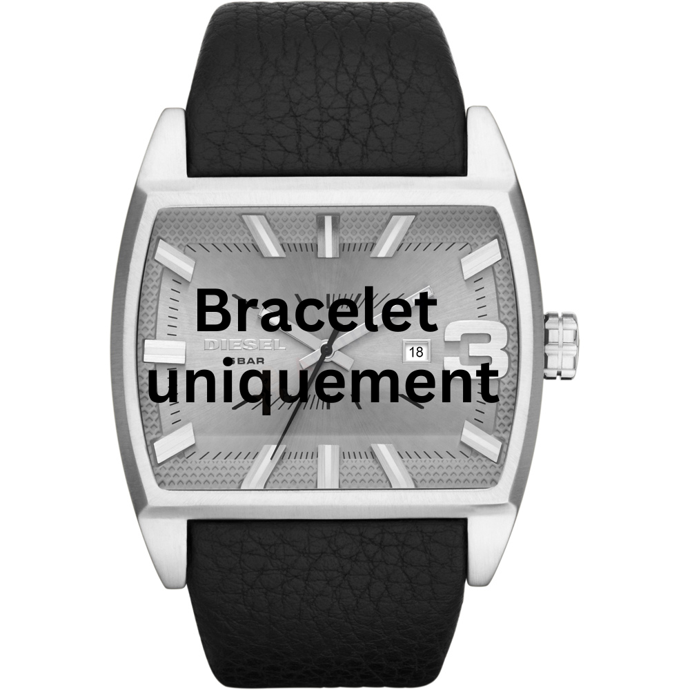 Bracelet cuir noir Diesel - STARSHIP / DZ1674
