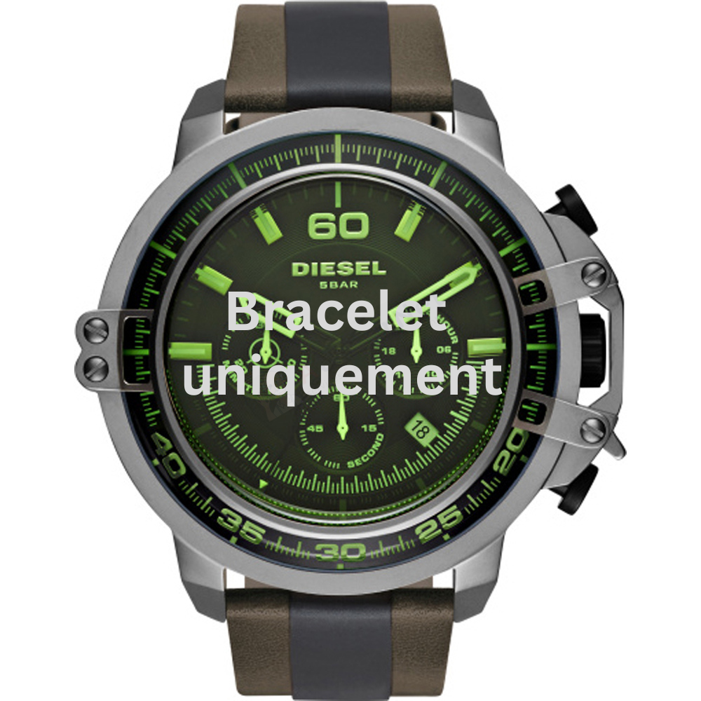 Bracelet cuir noir et marron Diesel - DEADEYE / DZ4407