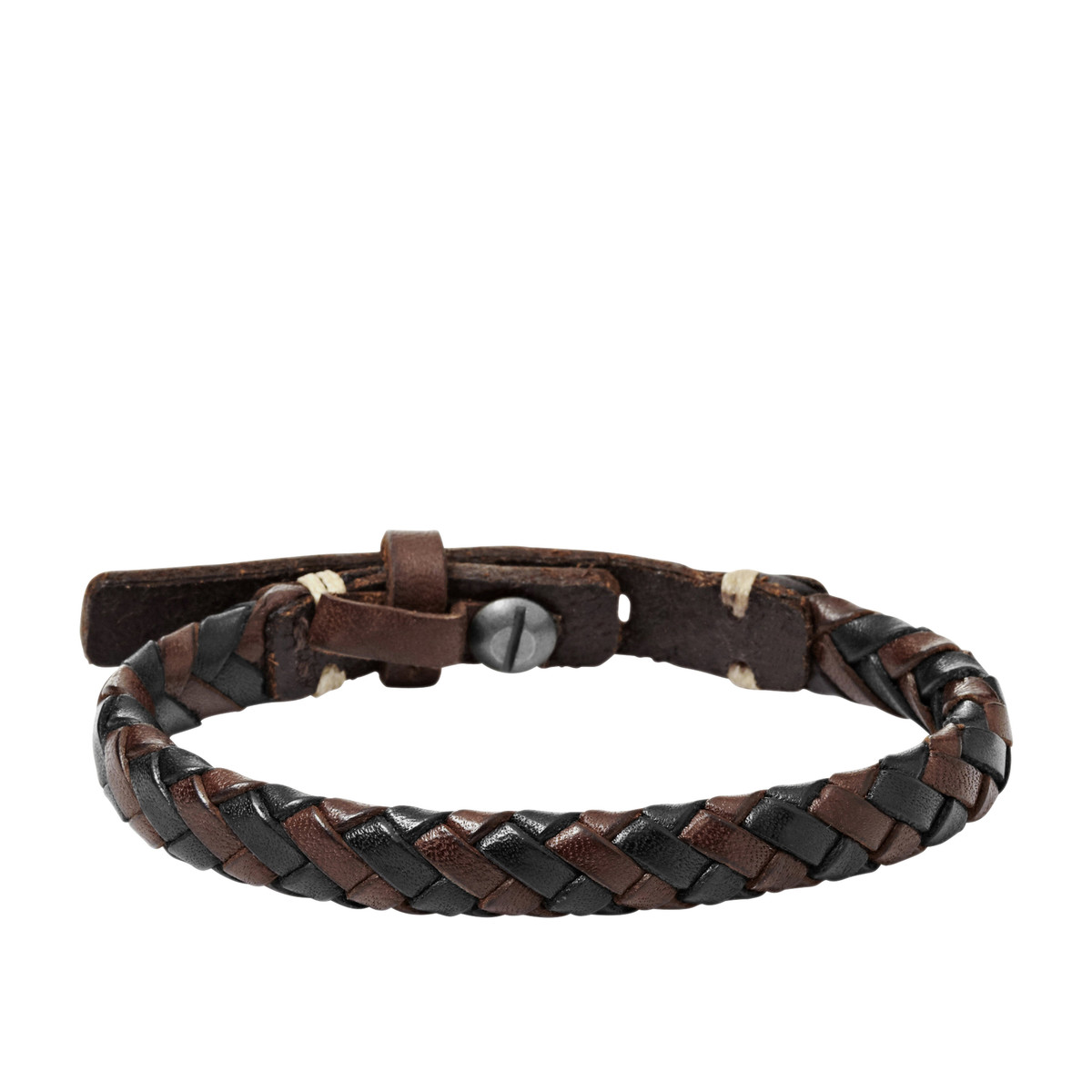 Bracelet FOSSIL cuir marron