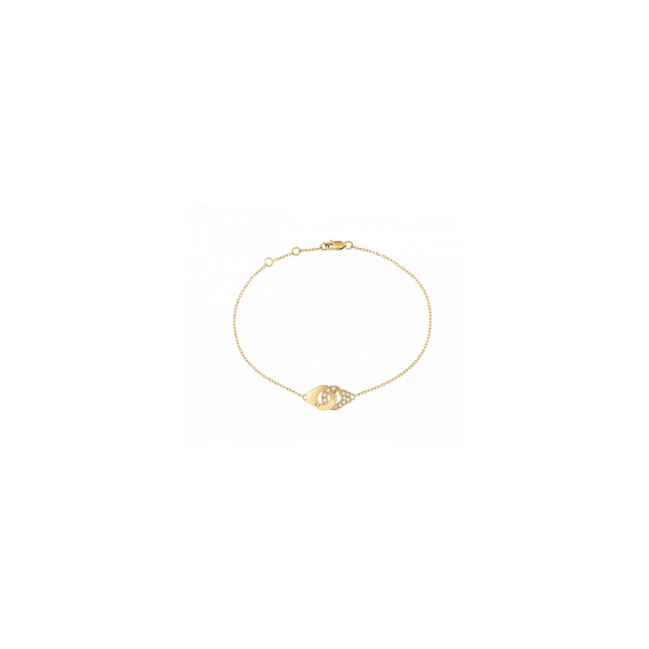 Bracelet Menottes dinh van R8 en or jaune et diamants