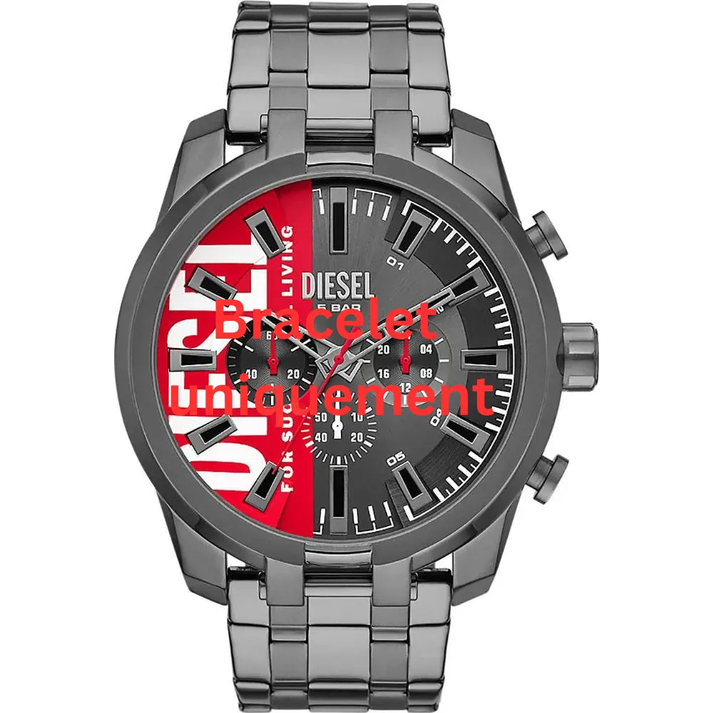 Bracelet métal gris Diesel - SPLIT / DZ4632